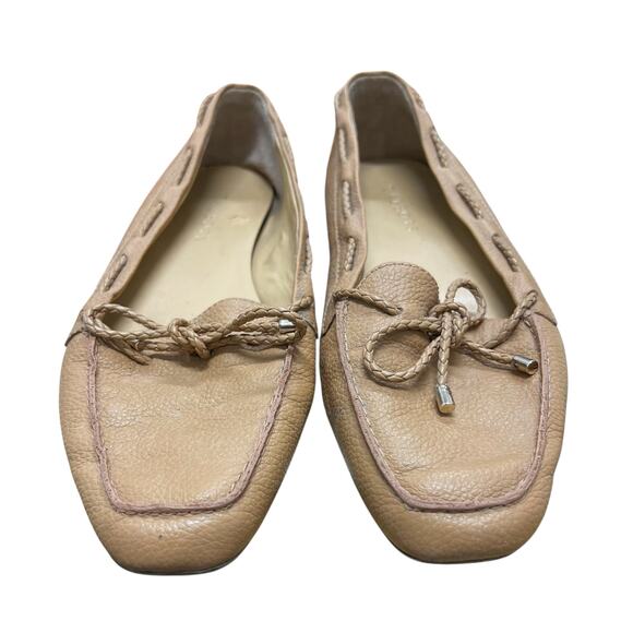 Talbots tan leather classic comfort loafers sz 7.5 - 8 - Picture 1 of 10